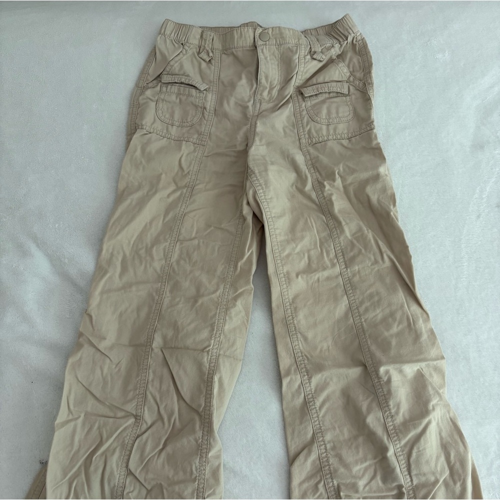 H&M Tan beige off white Cargo Pants Lightweight Cotton Casual